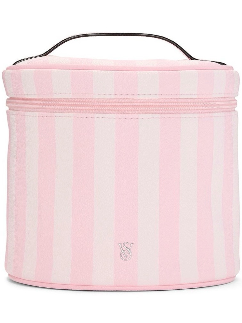 Victoria's Secret Pink & White Striped Cosmetic Case